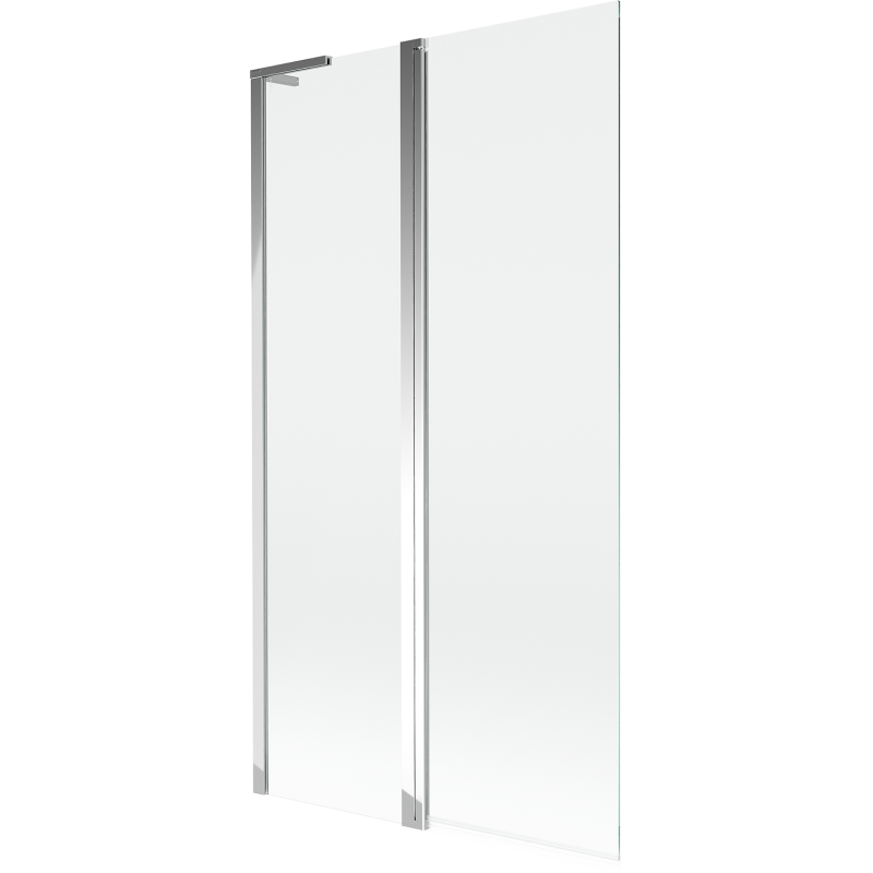 Mexen Mist L tvådelad badkarsvägg 100 x 150 cm, transparent, krom - 8A9L-100-011-01-00