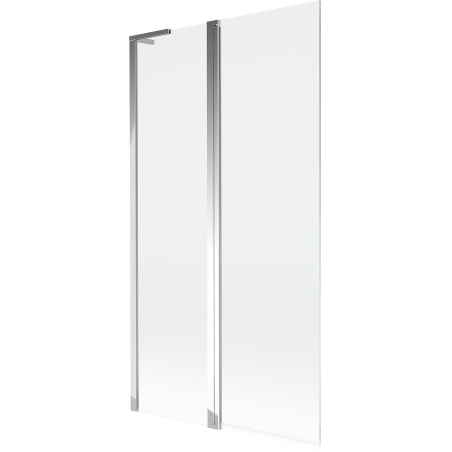 Mexen Mist L Badewannenabtrennung 2-flügelig 100 x 150 cm, transparent, Chrom - 8A9L-100-011-01-00