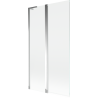 Mexen Mist L vanniparavan 2-tiivaline 100 x 150 cm, läbipaistev, kroom - 8A9L-100-011-01-00