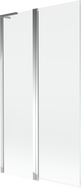 Mexen Mist L 2-wing bath screen 100 x 150 cm, transparent, chrome - 8A9L-100-011-01-00