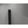 Mexen Mist-F Duo zložljiva desna prha kabina 75 x 105 cm, prozorna, črna - 8A6-075L-105P-70-00