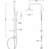 Mexen T45 Duschsäule, schwarz - 798454593-70