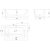 Mexen Silo freestanding corner right grooved bathtub 150 x 75 cm, white, overflow rose gold - 52891507500P-60