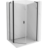 Mexen Mist L vijfhoekige asymmetrische douchecabine wegklapbaar 80 x 90 cm, transparant, zwart - 8A8L-080-090-70-00
