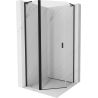 Mexen Mist L cabine de douche pentagonale pivotante 90 x 90 cm, transparente, noire - 8A8L-090-090-70-00