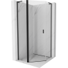 Mexen Mist L Fünfeck-Duschkabine schwenkbar 90 x 90 cm, transparent, schwarz - 8A8L-090-090-70-00