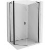 Mexen Mist L asymmetrical pentagonal shower enclosure hinged 80 x 100 cm, transparent, black - 8A8L-080-100-70-00