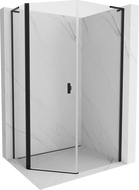 Mexen Mist L cabine de douche pentagonale asymétrique pivotante 90 x 100 cm, transparent, noir - 8A8L-090-100-70-00