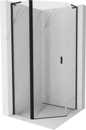 Mexen Mist L cabine de douche pentagonale pivotante 100 x 100 cm, transparent, noire - 8A8L-100-100-70-00