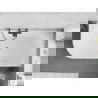 Mexen Silo vrijstaande hoekbadkuip rechts geribbeld 150 x 75 cm, wit/zwart, zwarte overloop - 52891507575P-70