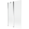Mexen Mist paravento per vasca da bagno a 2 ante 110 x 150 cm, trasparente, cromo - 8A9-110-011-01-00