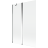 Mexen Mist badwand 2-delig 120 x 150 cm, transparant, chroom - 8A9-120-011-01-00