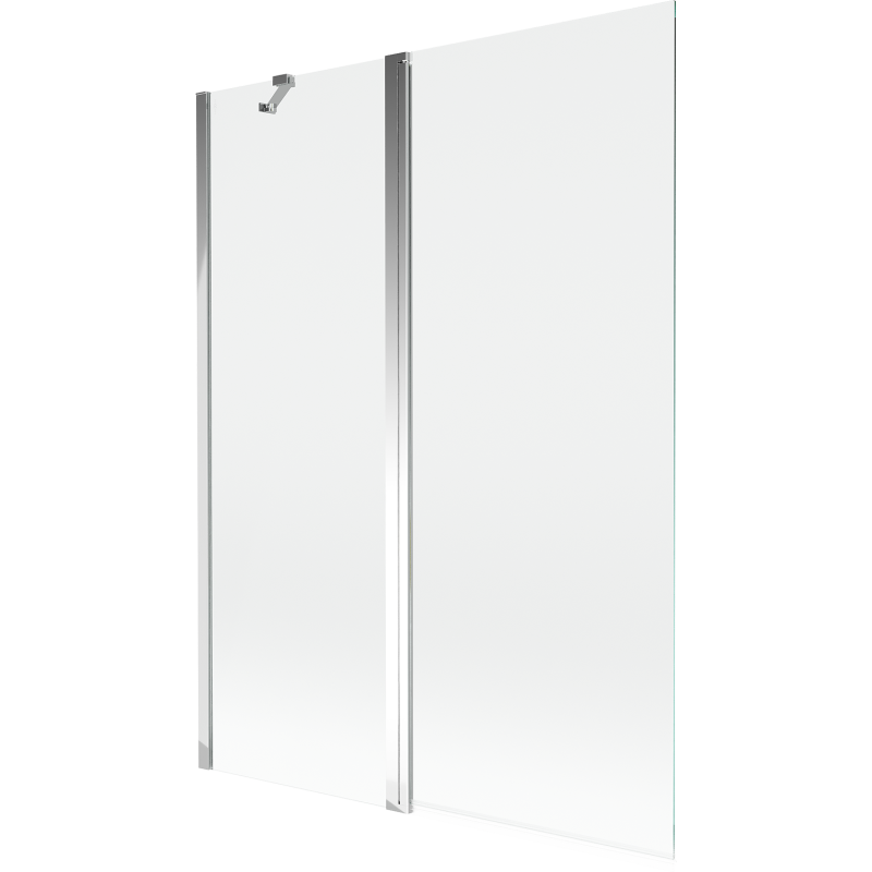 Mexen Mist badscherm 2-delig 130 x 150 cm, transparant, chroom - 8A9-130-011-01-00