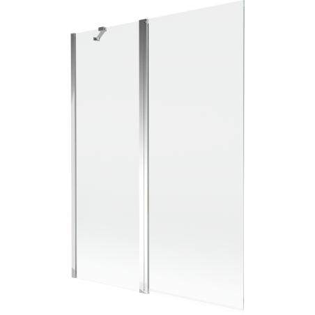 Mexen Mist Badewannenabtrennung 2-flügelig 130 x 150 cm, transparent, Chrom - 8A9-130-011-01-00