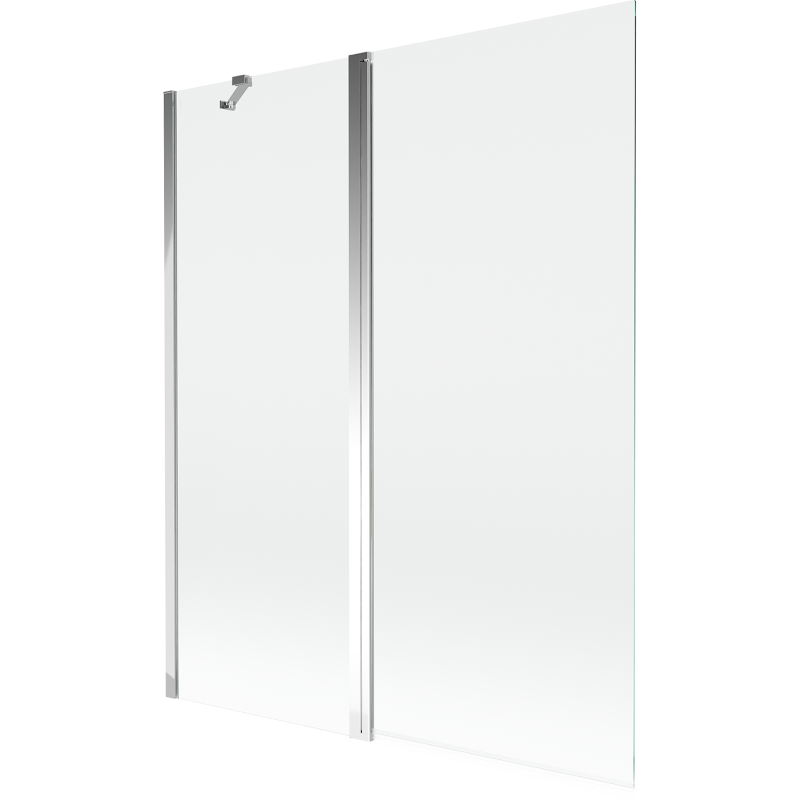 Paroi de baignoire pliable 2 volets Mexen Mist 140 x 150 cm, transparent, chrome - 8A9-140-011-01-00