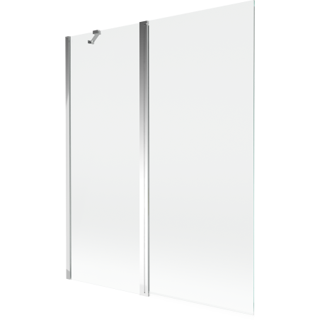 Mexen Mist 2-delna kopalna stena 140 x 150 cm, prozorna, kromirana - 8A9-140-011-01-00