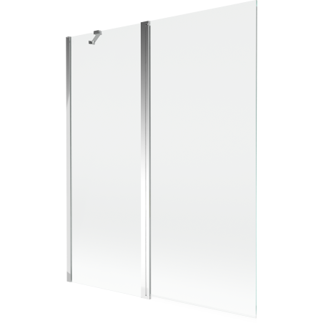 Paroi de baignoire pliable 2 volets Mexen Mist 140 x 150 cm, transparent, chrome - 8A9-140-011-01-00