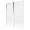 Mexen Mist paravento doccia a 2 ante 140 x 150 cm, trasparente, cromo - 8A9-140-011-01-00