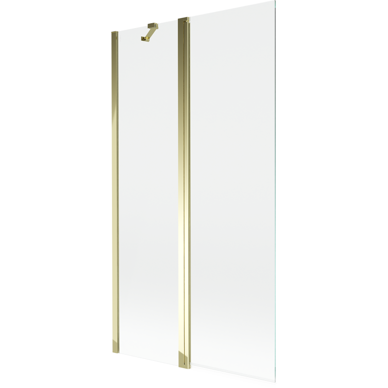 Mexen Mist Duschpartition 2-Flille 100 x 150 cm, transparent, gëllen - 8A9-100-011-50-00