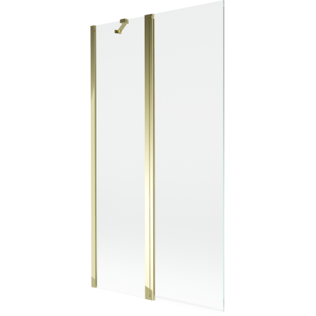 Mexen Mist Duschpartition 2-Flille 100 x 150 cm, transparent, gëllen - 8A9-100-011-50-00