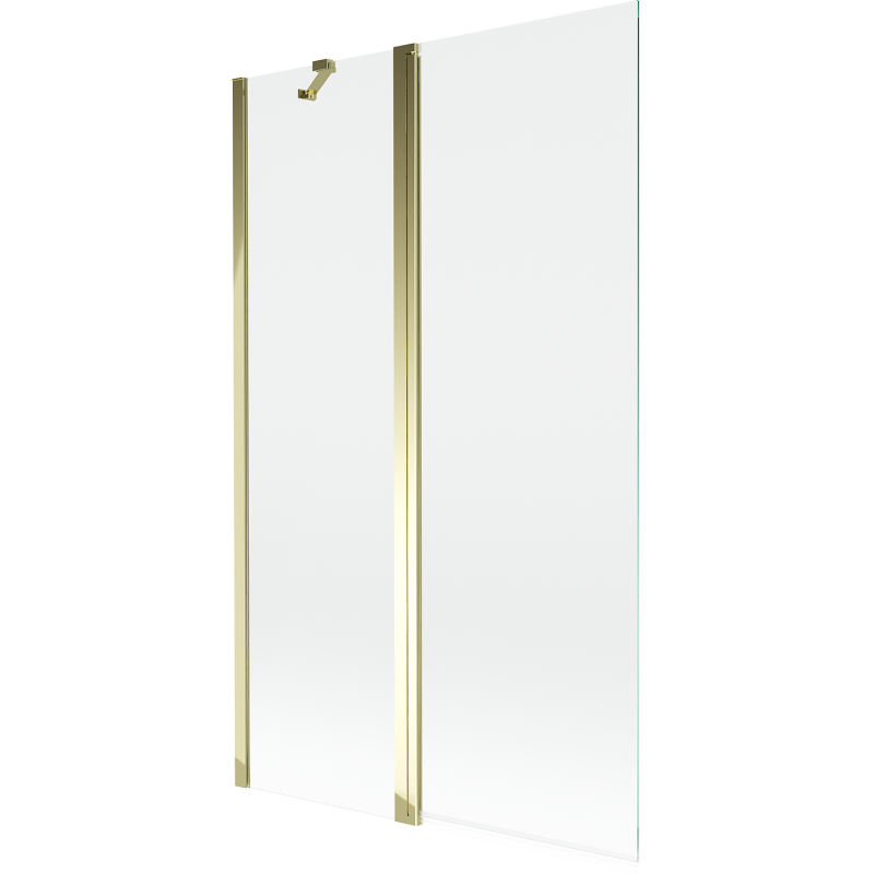 Mexen Mist mampara de ducha de 2 hojas 110 x 150 cm, transparente, dorado - 8A9-110-011-50-00