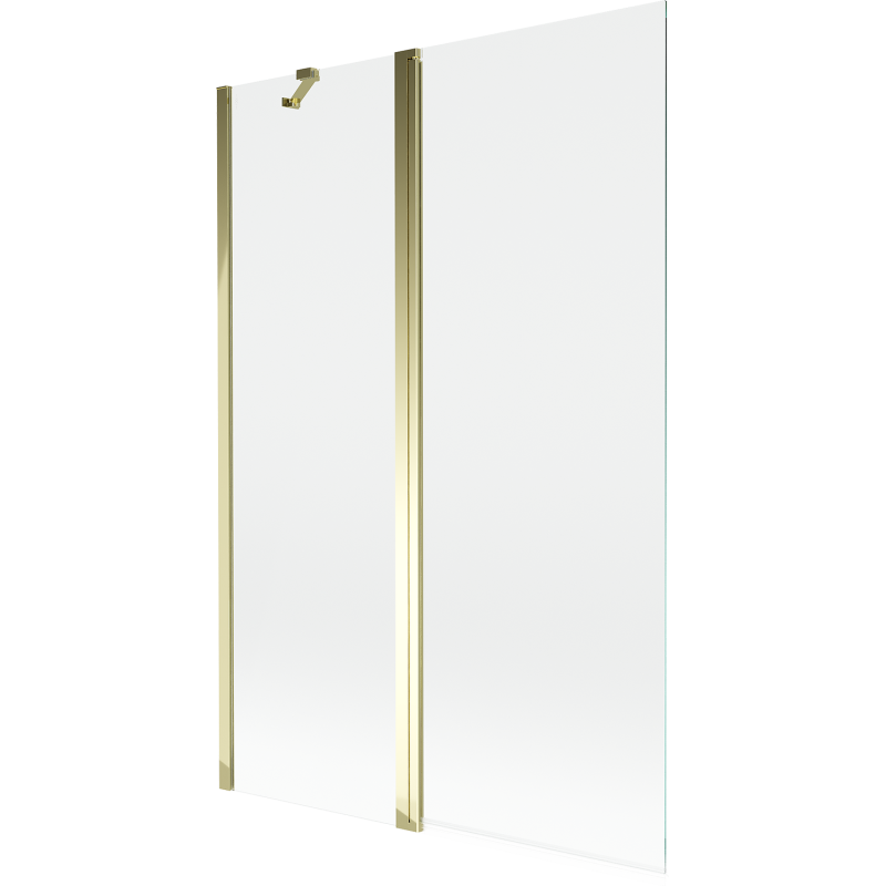 Mexen Mist mampara de ducha de 2 paneles 120 x 150 cm, transparente, dorado - 8A9-120-011-50-00