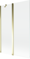 Mexen Mist douchewand 2-delig 120 x 150 cm, transparant, goud - 8A9-120-011-50-00