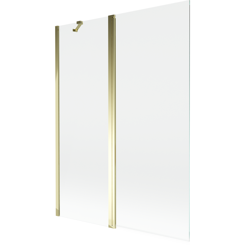 Mexen Mist mampara de ducha de 2 paneles 130 x 150 cm, transparente, dorado - 8A9-130-011-50-00