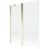 Mexen Mist paroi de douche 2 battants 140 x 150 cm, transparent, doré - 8A9-140-011-50-00