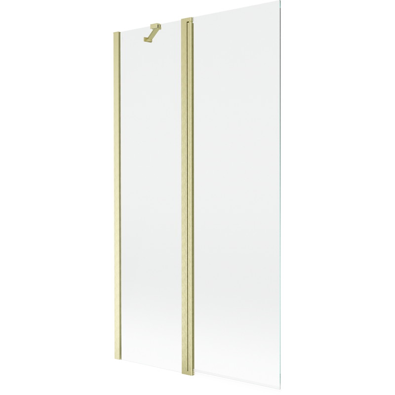 Mexen Mist 2-panel shower screen 100 x 150 cm, transparent, brushed gold - 8A9-100-011-55-00