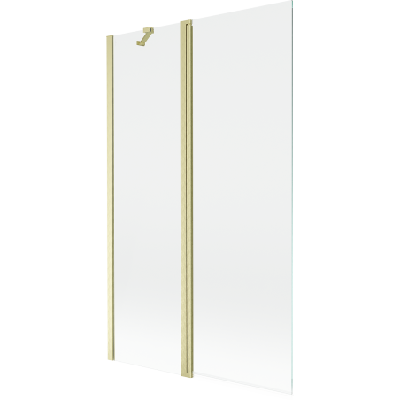 Mexen Mist paravento per vasca da bagno a 2 ante 110 x 150 cm, trasparente, oro spazzolato - 8A9-110-011-55-00