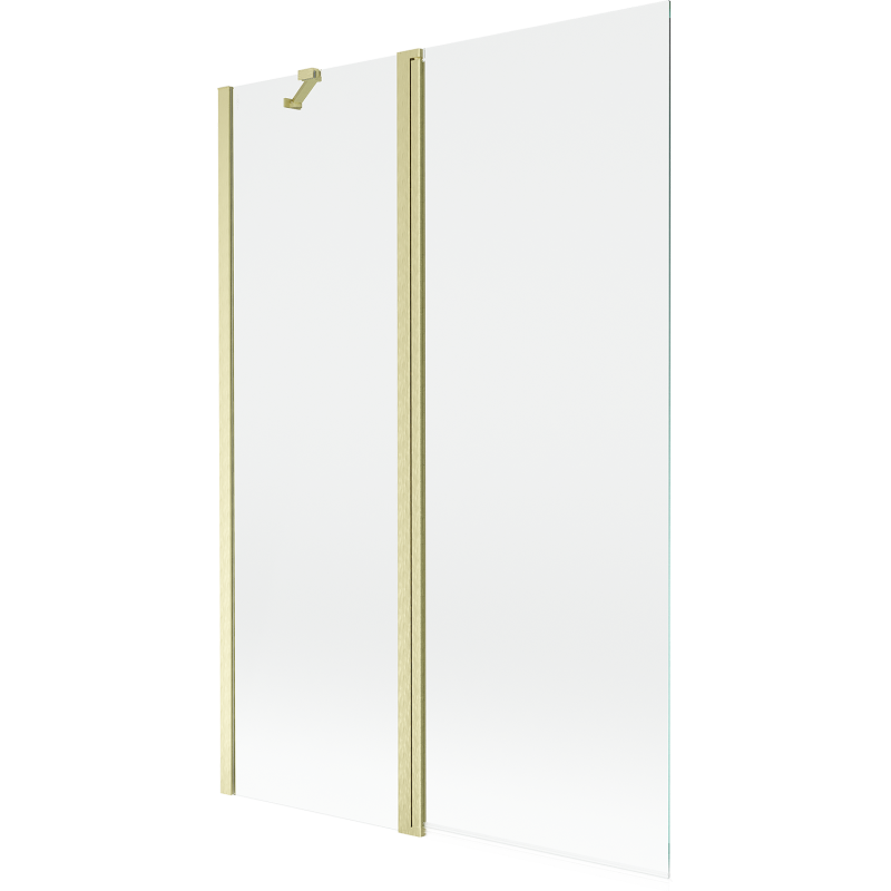Mexen Mist 2-panel shower screen 120 x 150 cm, transparent, brushed gold - 8A9-120-011-55-00