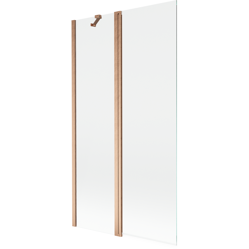 Mexen Mist Duschabtrennung 2-flügelig 100 x 150 cm, transparent, gebürstetes Kupfer - 8A9-100-011-65-00