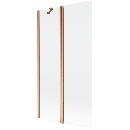 Mexen Mist mampara de ducha 2 alas 100 x 150 cm, transparente, cobre cepillado - 8A9-100-011-65-00