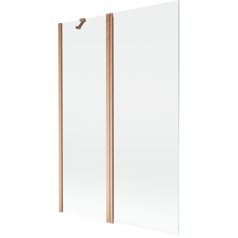 Mexen Mist paratia da doccia a 2 ante 120 x 150 cm, trasparente, rame spazzolato - 8A9-120-011-65-00