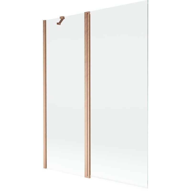 Mexen Mist dvokrilni paravan za kupaonicu 130 x 150 cm, prozirni, brušeni bakar - 8A9-130-011-65-00