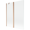 Mexen Mist mampara de ducha de 2 paneles 140 x 150 cm, transparente, cobre cepillado - 8A9-140-011-65-00