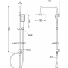 Mexen T54 dušisammas, valge/kroom - 798545493-21