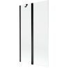 Mexen Mist douchescherm 2-delig 100 x 150 cm, transparant, zwart - 8A9-100-011-70-00