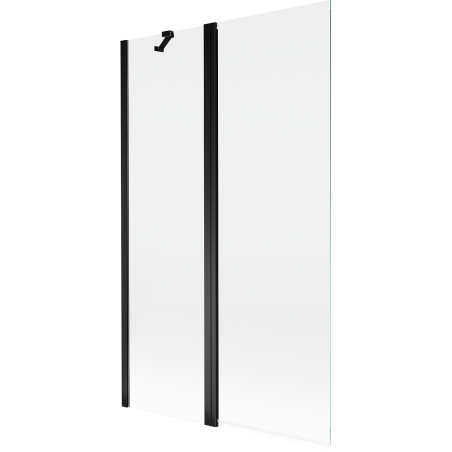 Mexen Mist paravan za kadu s 2 krila 110 x 150 cm, proziran, crni - 8A9-110-011-70-00