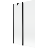 Mexen Mist 2-wing Shower Screen 110 x 150 cm, transparent, black - 8A9-110-011-70-00