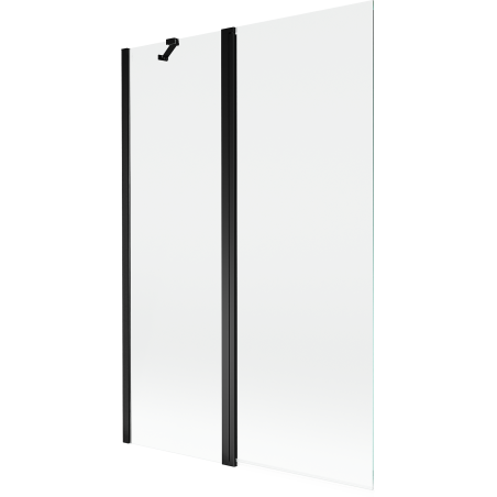 Mexen Mist Duschabtrennung 2-flügelig 120 x 150 cm, transparent, schwarz - 8A9-120-011-70-00