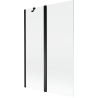 Mexen Mist zwee-Flillege Duschen Ecran 120 x 150 cm, transparent, schwaarz - 8A9-120-011-70-00