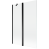 Paroi de douche Mexen Mist 2 volets 120 x 150 cm, transparent, noir - 8A9-120-011-70-00