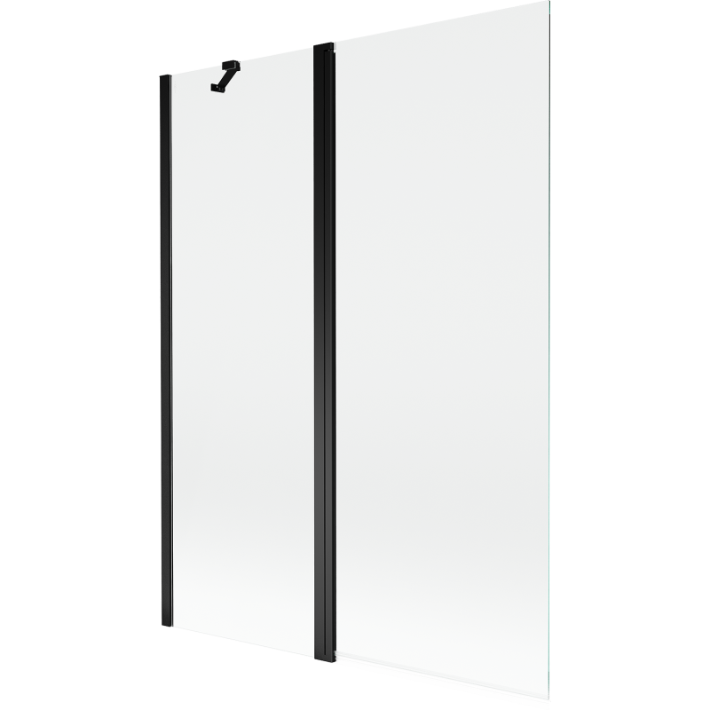 Mexen Mist paravento doccia a 2 ante 130 x 150 cm, trasparente, nero - 8A9-130-011-70-00