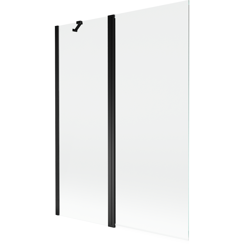 Mexen Mist paroi pour baignoire 2 volets 130 x 150 cm, transparent, noir - 8A9-130-011-70-00