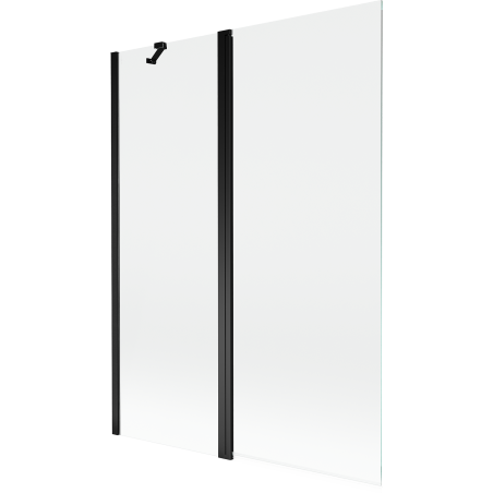 Mexen Mist 2-delad duschdörr 130 x 150 cm, transparent, svart - 8A9-130-011-70-00