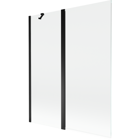 Mexen Mist δίφυλλη καμπίνα ντους 140 x 150 cm, διάφανη, μαύρη - 8A9-140-011-70-00