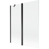 Mexen Mist 2-panel shower screen 140 x 150 cm, transparent, black - 8A9-140-011-70-00