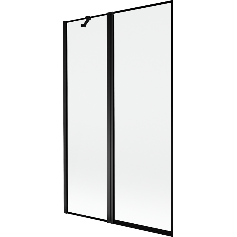 Mexen Mist Duschwand 2-flügelig links 110 x 150 cm, schwarzer Rahmen, schwarz - 8A9-110-011-70-70-L